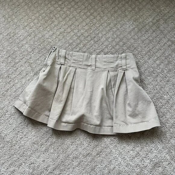 Aritzia Sunday Best Jump Rope Skort Pleated Micro Mini Fluent Taupe Low Rise 2 - Picture 4 of 4